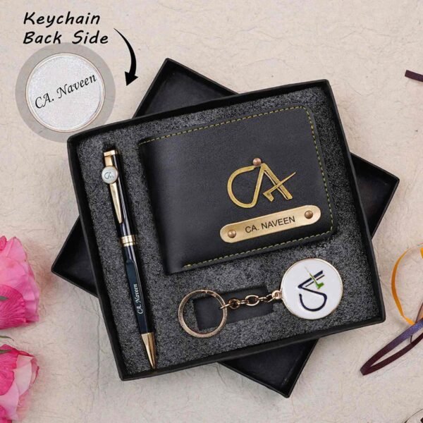 Personalized CA Gift Set – Wallet, Pen & Keychain