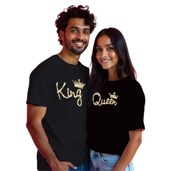King & Queen Couple T-Shirt Set
