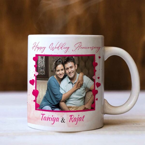 Personalized Wedding Anniversary Photo Mug