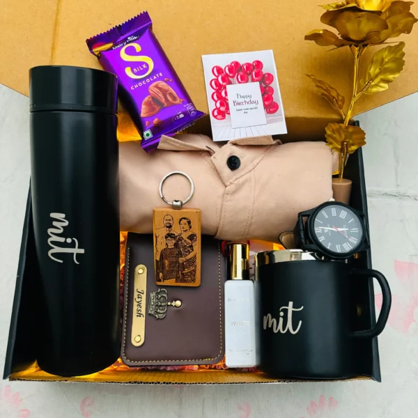 Personalized Men’s Gift Hamper with Shirt & Accessories – by GiftsLo