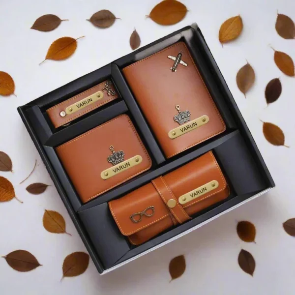 Personalized Men’s Leather Gift Set